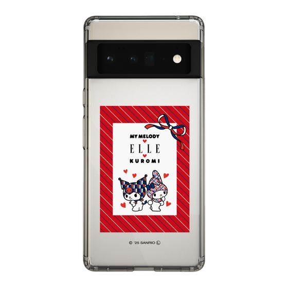 スリムプロテクションケース［ ELLE×マイメロディ＆クロミ - トリコロールカラーグラフィック1 ］