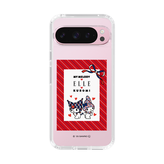 スリムプロテクションケース［ ELLE×マイメロディ＆クロミ - トリコロールカラーグラフィック1 ］