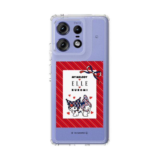 スリムプロテクションケース［ ELLE×マイメロディ＆クロミ - トリコロールカラーグラフィック1 ］