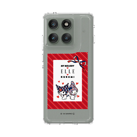 スリムプロテクションケース［ ELLE×マイメロディ＆クロミ - トリコロールカラーグラフィック1 ］