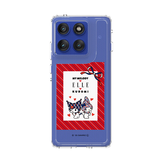 スリムプロテクションケース［ ELLE×マイメロディ＆クロミ - トリコロールカラーグラフィック1 ］