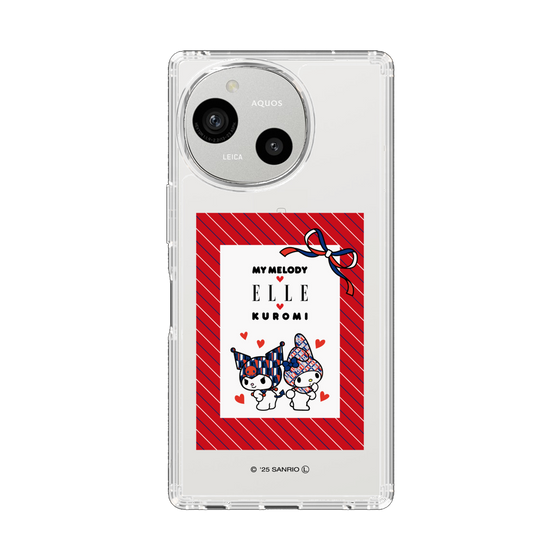 スリムプロテクションケース［ ELLE×マイメロディ＆クロミ - トリコロールカラーグラフィック1 ］