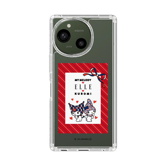 スリムプロテクションケース［ ELLE×マイメロディ＆クロミ - トリコロールカラーグラフィック1 ］