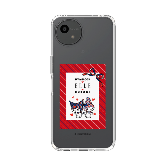 スリムプロテクションケース［ ELLE×マイメロディ＆クロミ - トリコロールカラーグラフィック1 ］