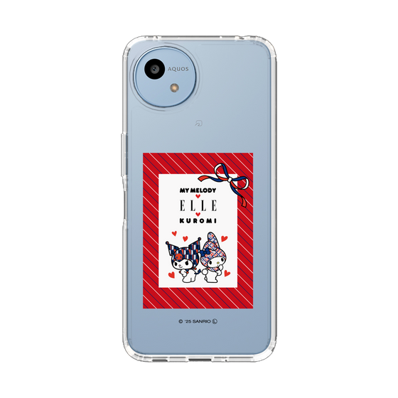 スリムプロテクションケース［ ELLE×マイメロディ＆クロミ - トリコロールカラーグラフィック1 ］