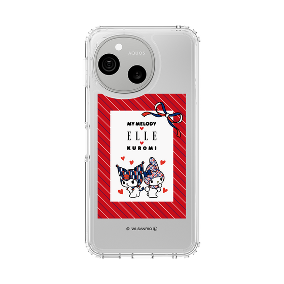 スリムプロテクションケース［ ELLE×マイメロディ＆クロミ - トリコロールカラーグラフィック1 ］