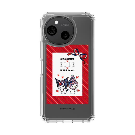 スリムプロテクションケース［ ELLE×マイメロディ＆クロミ - トリコロールカラーグラフィック1 ］