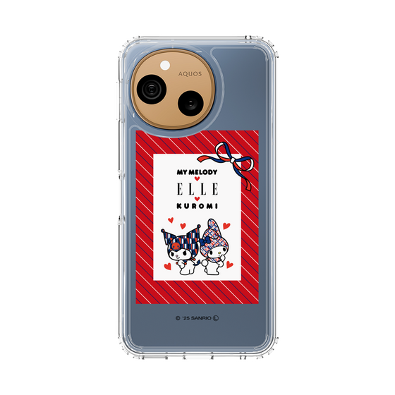 スリムプロテクションケース［ ELLE×マイメロディ＆クロミ - トリコロールカラーグラフィック1 ］