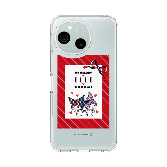 スリムプロテクションケース［ ELLE×マイメロディ＆クロミ - トリコロールカラーグラフィック1 ］