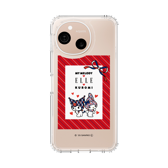 スリムプロテクションケース［ ELLE×マイメロディ＆クロミ - トリコロールカラーグラフィック1 ］
