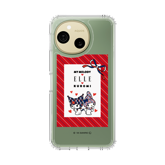 スリムプロテクションケース［ ELLE×マイメロディ＆クロミ - トリコロールカラーグラフィック1 ］