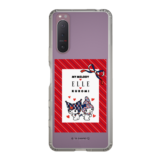 スリムプロテクションケース［ ELLE×マイメロディ＆クロミ - トリコロールカラーグラフィック1 ］