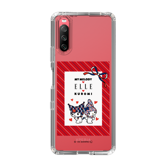 スリムプロテクションケース［ ELLE×マイメロディ＆クロミ - トリコロールカラーグラフィック1 ］