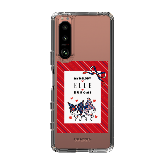 スリムプロテクションケース［ ELLE×マイメロディ＆クロミ - トリコロールカラーグラフィック1 ］