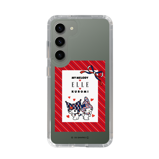 スリムプロテクションケース［ ELLE×マイメロディ＆クロミ - トリコロールカラーグラフィック1 ］