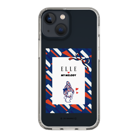 スリムプロテクションケース［ ELLE×マイメロディ＆クロミ - トリコロールカラーグラフィック3 ］