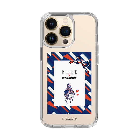 スリムプロテクションケース［ ELLE×マイメロディ＆クロミ - トリコロールカラーグラフィック3 ］