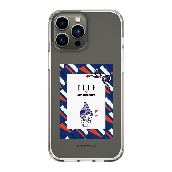 スリムプロテクションケース［ ELLE×マイメロディ＆クロミ - トリコロールカラーグラフィック3 ］
