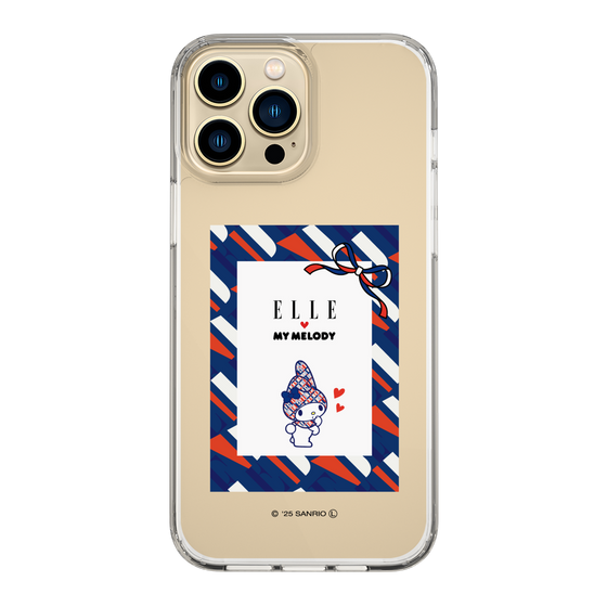 スリムプロテクションケース［ ELLE×マイメロディ＆クロミ - トリコロールカラーグラフィック3 ］