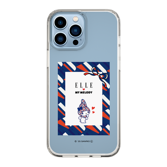 スリムプロテクションケース［ ELLE×マイメロディ＆クロミ - トリコロールカラーグラフィック3 ］