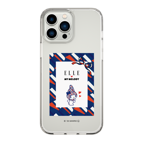 スリムプロテクションケース［ ELLE×マイメロディ＆クロミ - トリコロールカラーグラフィック3 ］