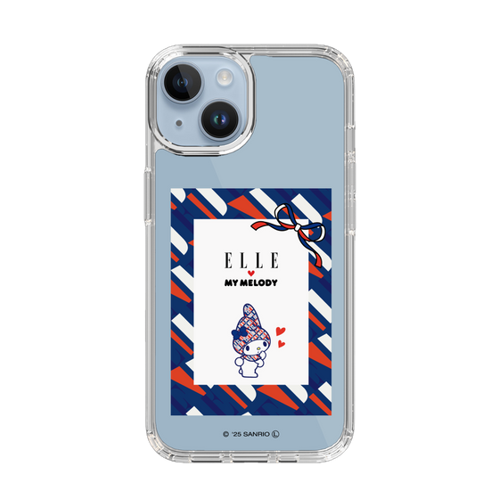 スリムプロテクションケース［ ELLE×マイメロディ＆クロミ - トリコロールカラーグラフィック3 ］