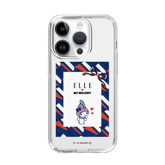 スリムプロテクションケース［ ELLE×マイメロディ＆クロミ - トリコロールカラーグラフィック3 ］