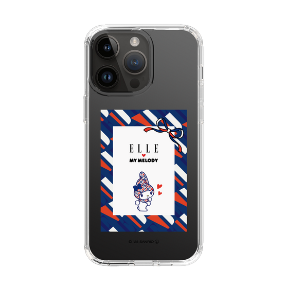 スリムプロテクションケース［ ELLE×マイメロディ＆クロミ - トリコロールカラーグラフィック3 ］