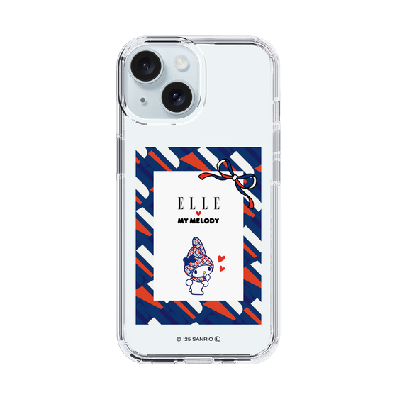 スリムプロテクションケース［ ELLE×マイメロディ＆クロミ - トリコロールカラーグラフィック3 ］