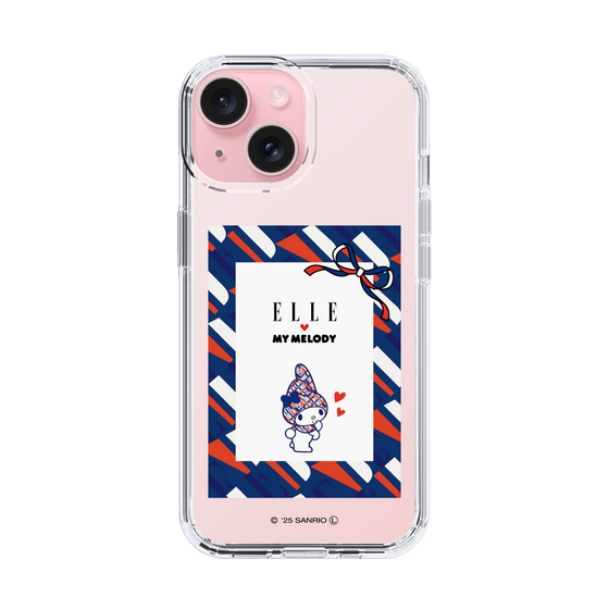 スリムプロテクションケース［ ELLE×マイメロディ＆クロミ - トリコロールカラーグラフィック3 ］