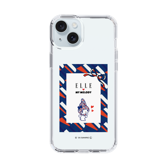 スリムプロテクションケース［ ELLE×マイメロディ＆クロミ - トリコロールカラーグラフィック3 ］