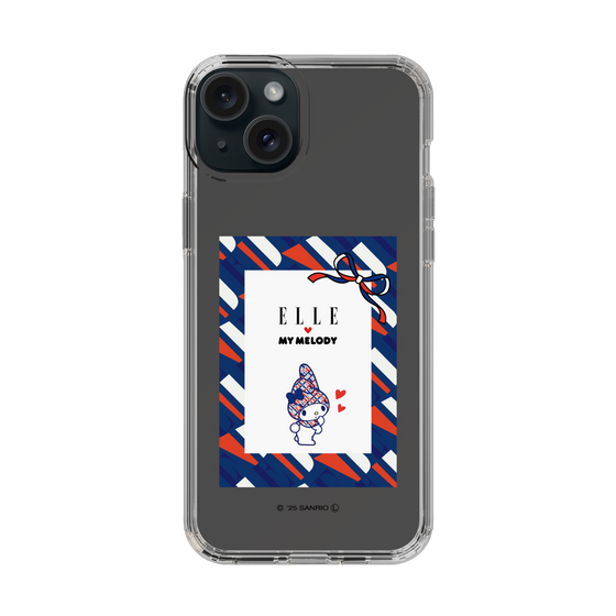 スリムプロテクションケース［ ELLE×マイメロディ＆クロミ - トリコロールカラーグラフィック3 ］