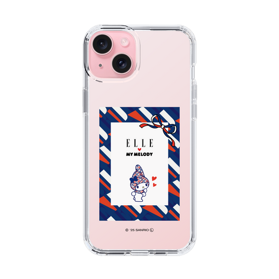 スリムプロテクションケース［ ELLE×マイメロディ＆クロミ - トリコロールカラーグラフィック3 ］