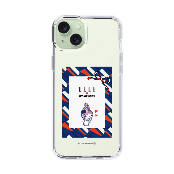 スリムプロテクションケース［ ELLE×マイメロディ＆クロミ - トリコロールカラーグラフィック3 ］