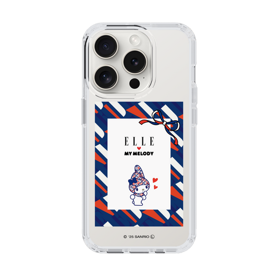 スリムプロテクションケース［ ELLE×マイメロディ＆クロミ - トリコロールカラーグラフィック3 ］