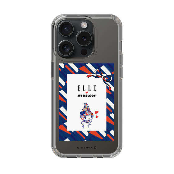 スリムプロテクションケース［ ELLE×マイメロディ＆クロミ - トリコロールカラーグラフィック3 ］