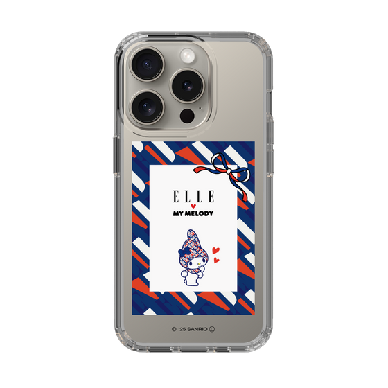スリムプロテクションケース［ ELLE×マイメロディ＆クロミ - トリコロールカラーグラフィック3 ］