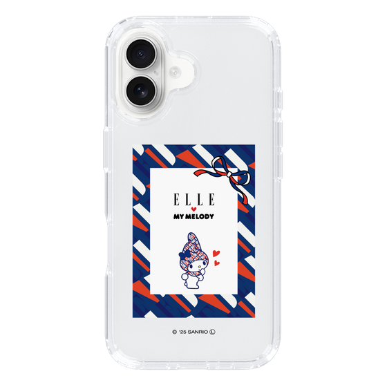 スリムプロテクションケース［ ELLE×マイメロディ＆クロミ - トリコロールカラーグラフィック3 ］