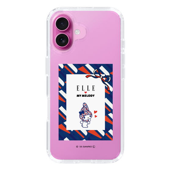 スリムプロテクションケース［ ELLE×マイメロディ＆クロミ - トリコロールカラーグラフィック3 ］