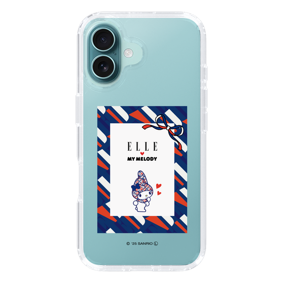 スリムプロテクションケース［ ELLE×マイメロディ＆クロミ - トリコロールカラーグラフィック3 ］