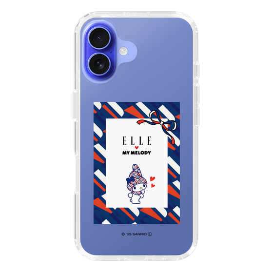 スリムプロテクションケース［ ELLE×マイメロディ＆クロミ - トリコロールカラーグラフィック3 ］