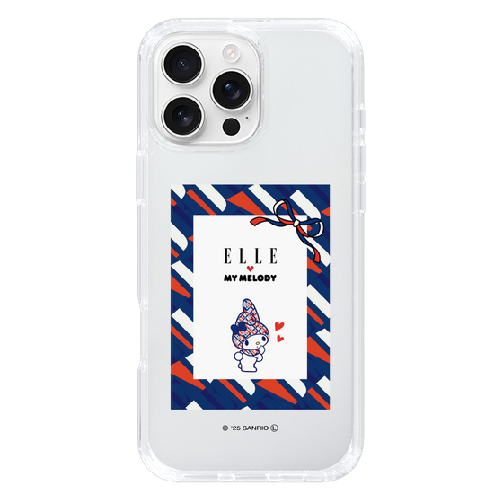スリムプロテクションケース［ ELLE×マイメロディ＆クロミ - トリコロールカラーグラフィック3 ］