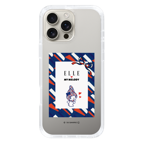 スリムプロテクションケース［ ELLE×マイメロディ＆クロミ - トリコロールカラーグラフィック3 ］