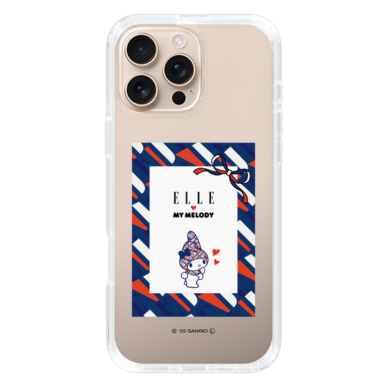 スリムプロテクションケース［ ELLE×マイメロディ＆クロミ - トリコロールカラーグラフィック3 ］
