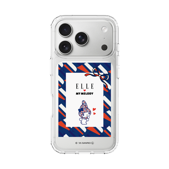 スリムプロテクションケース［ ELLE×マイメロディ＆クロミ - トリコロールカラーグラフィック3 ］