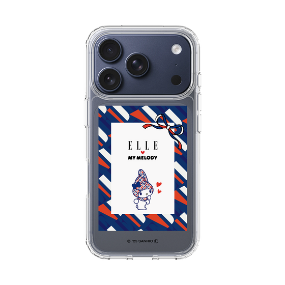 スリムプロテクションケース［ ELLE×マイメロディ＆クロミ - トリコロールカラーグラフィック3 ］