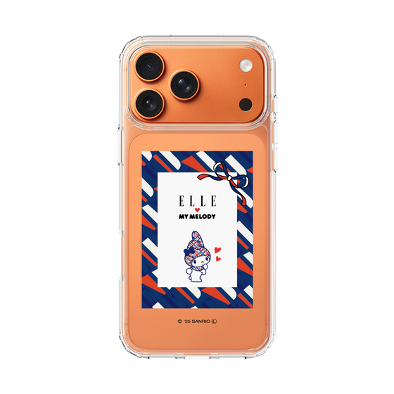 スリムプロテクションケース［ ELLE×マイメロディ＆クロミ - トリコロールカラーグラフィック3 ］