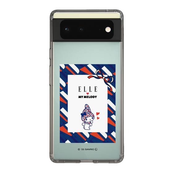 スリムプロテクションケース［ ELLE×マイメロディ＆クロミ - トリコロールカラーグラフィック3 ］