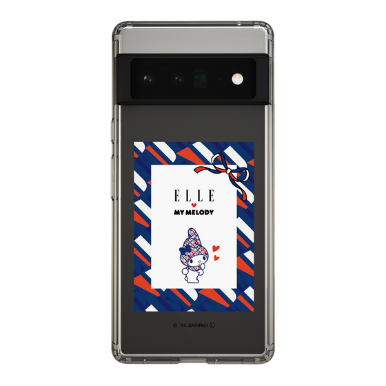 スリムプロテクションケース［ ELLE×マイメロディ＆クロミ - トリコロールカラーグラフィック3 ］