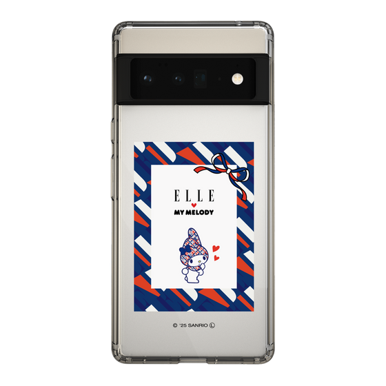 スリムプロテクションケース［ ELLE×マイメロディ＆クロミ - トリコロールカラーグラフィック3 ］